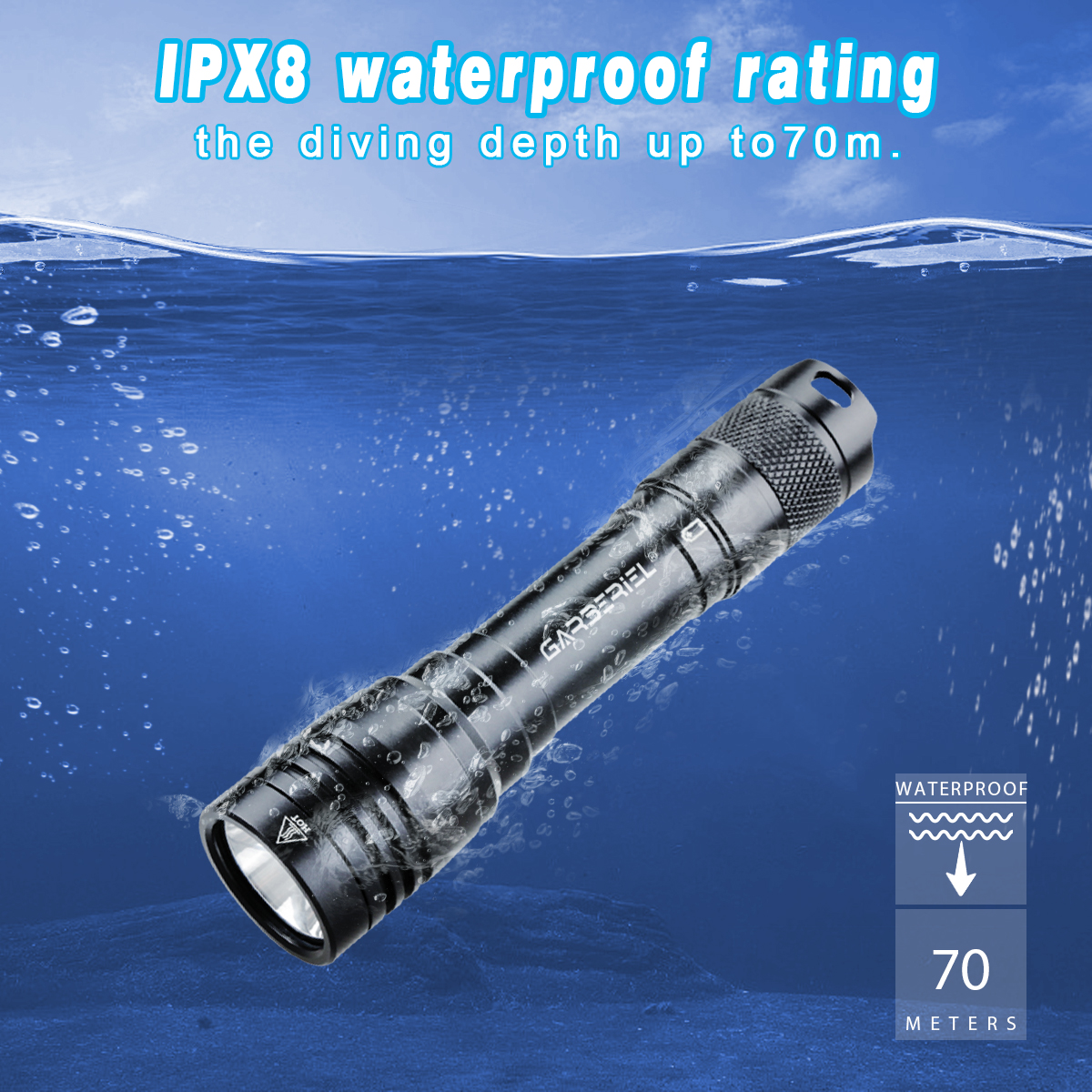 Garberiel IPX8 Level Flashlight Your New Go to Diving Scuba Diving Light