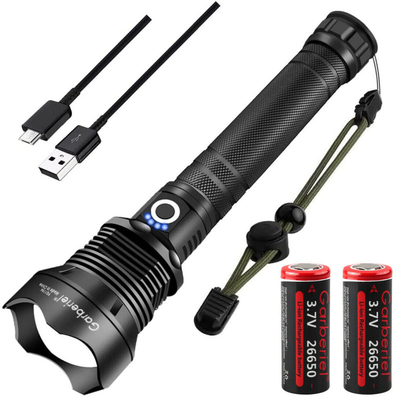 USB Rechargeable XHP70 LED Flashlight 3 Modes