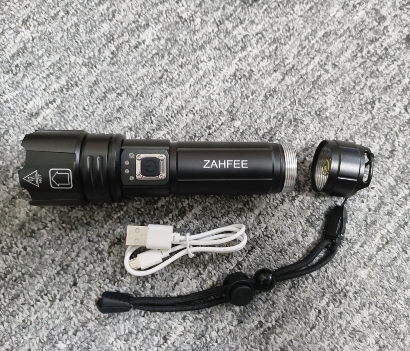 ZAHFEE Pocket Flashlights High Lumens - Super Bright 90000 Lumens Rechargeable Led Flashlight Powerful Handheld 5 Mode IPX6 Waterproof Zoomable USB Fast Charge Torch Lights for Outdoor Camping Emergencies