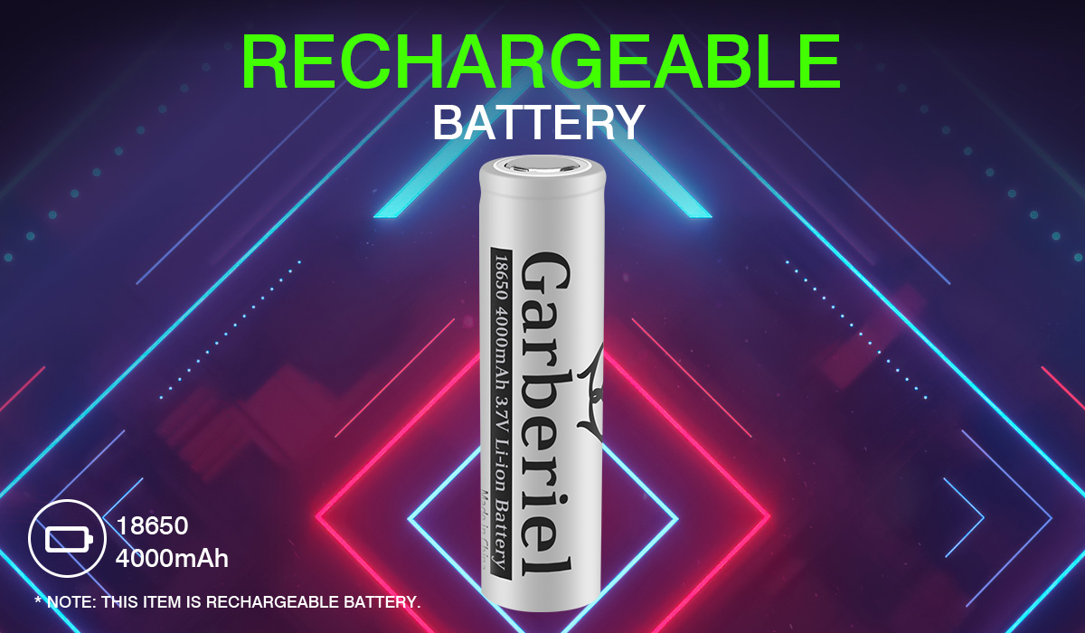 10PC Flat Top Battery 18650 4000mAh Rechargeable Liion Battery