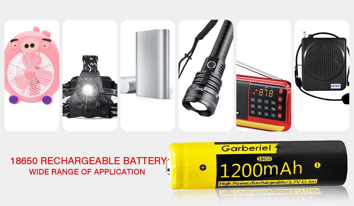 Garberiel 18650 Battery 5000 mAh Rechargeable Battery