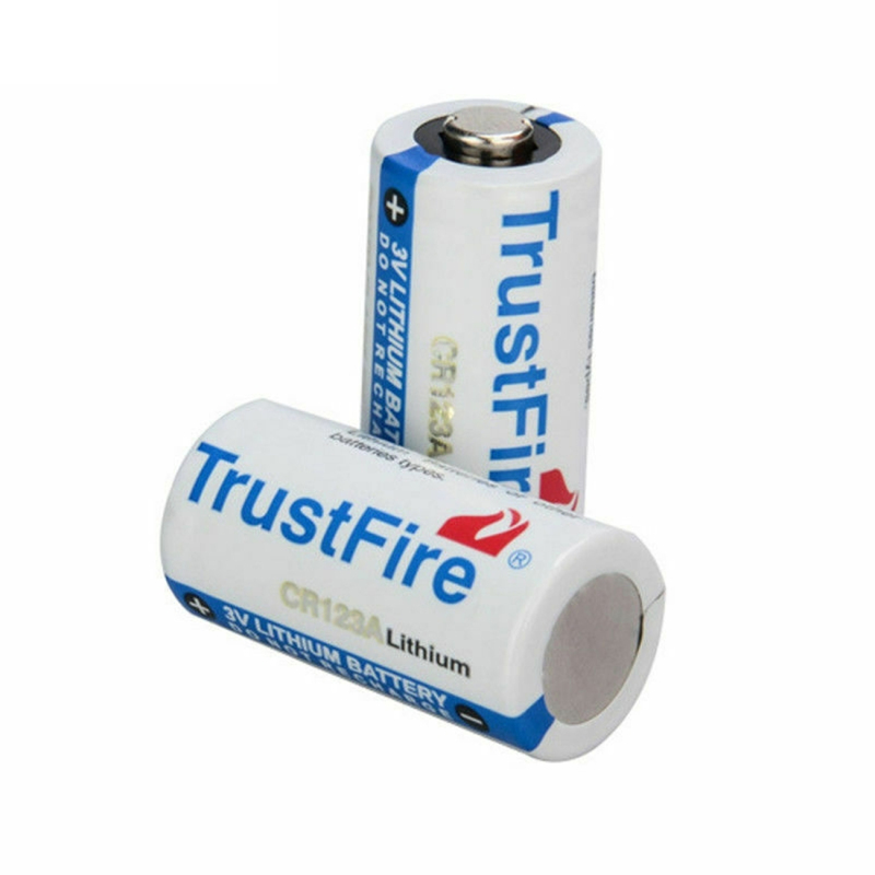 10pcs  TrustFire 3V CR123A Disposable Batteries for Gun Light, Door Bell (White)