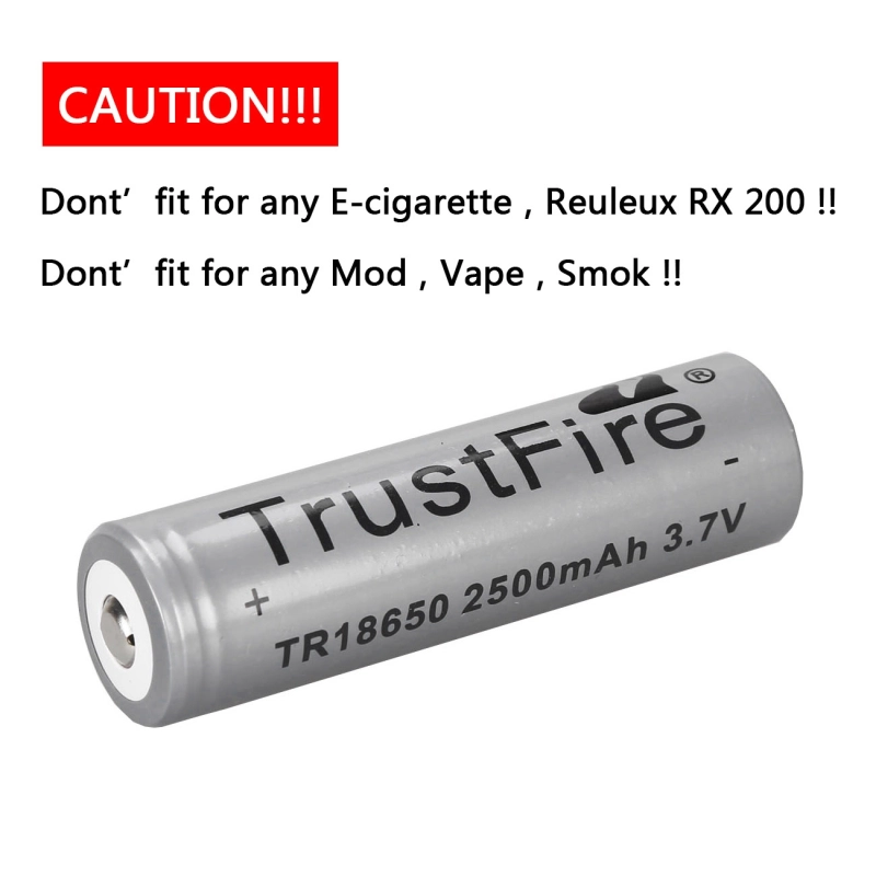 4 pcs Trustfire 3.7V 18650 Battery 2500mAh (Gray)