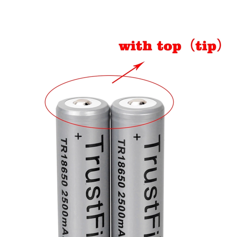 4 pcs Trustfire 3.7V 18650 Battery 2500mAh (Gray)