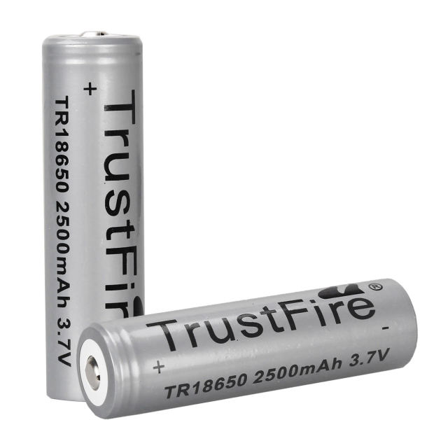 4 pcs Trustfire 3.7V 18650 Battery 2500mAh (Gray)