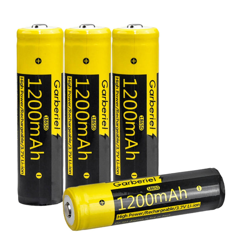 4 Pcs Rechargeable 18650 High Protective Li-ion Batteries + 2 Pack Dual Battery Charger