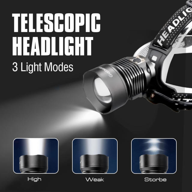 Garberiel LED Headlamp XHP90 Super Bright 6000 Lumens