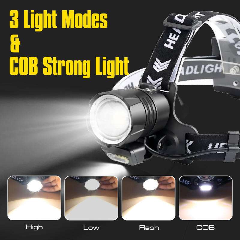 Garberiel 5500 High Lumens XHP90 Rechargeable Headlamp