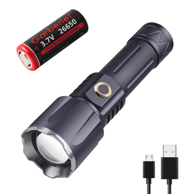 2022 NEW ARRIVAL 30W LED Flashlight Rechargeabel Super Bright (Stone Color)