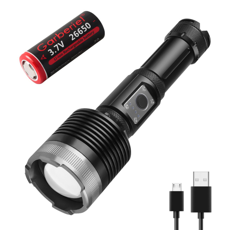 2022 New Arrival Garberiel XHP360 LED Flashlight Rechargeable Ultra Bright 8000LM