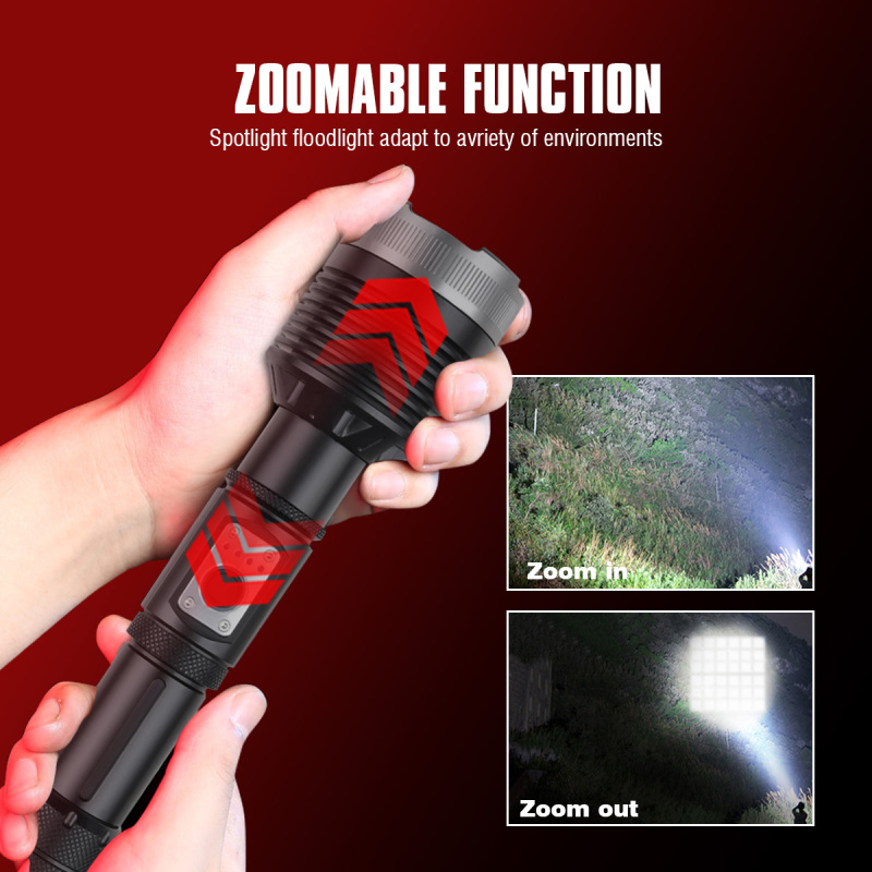 2022 New Arrival Garberiel XHP360 LED Flashlight Rechargeable Ultra Bright 8000LM