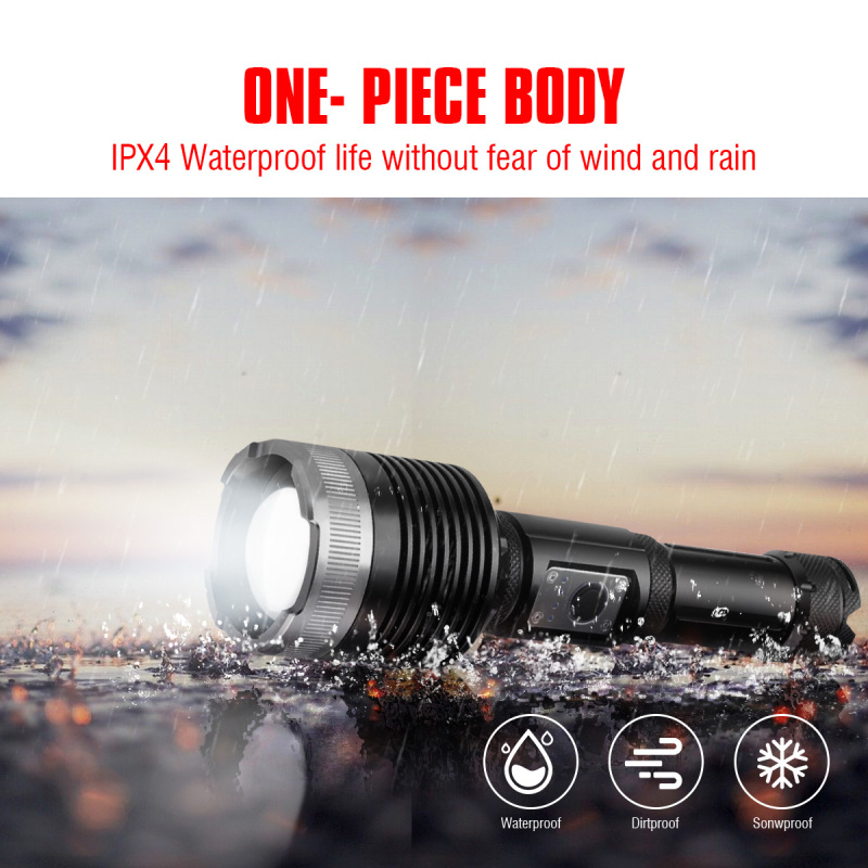 2022 New Arrival Garberiel XHP360 LED Flashlight Rechargeable Ultra Bright 8000LM