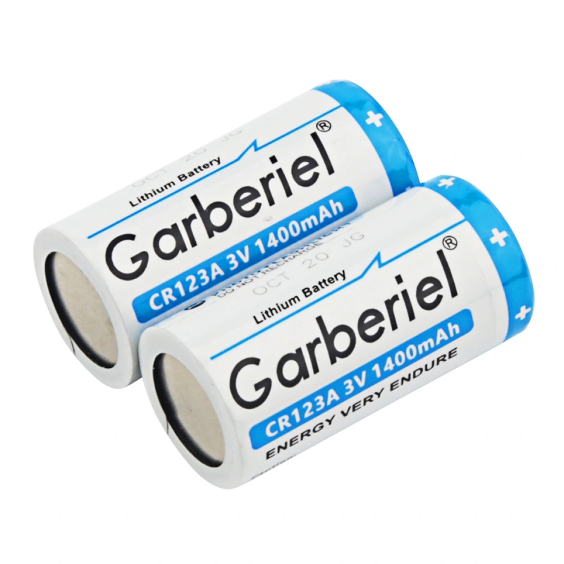 Garberiel 3V CR123A Lithium Battery 1400mAh High Drain