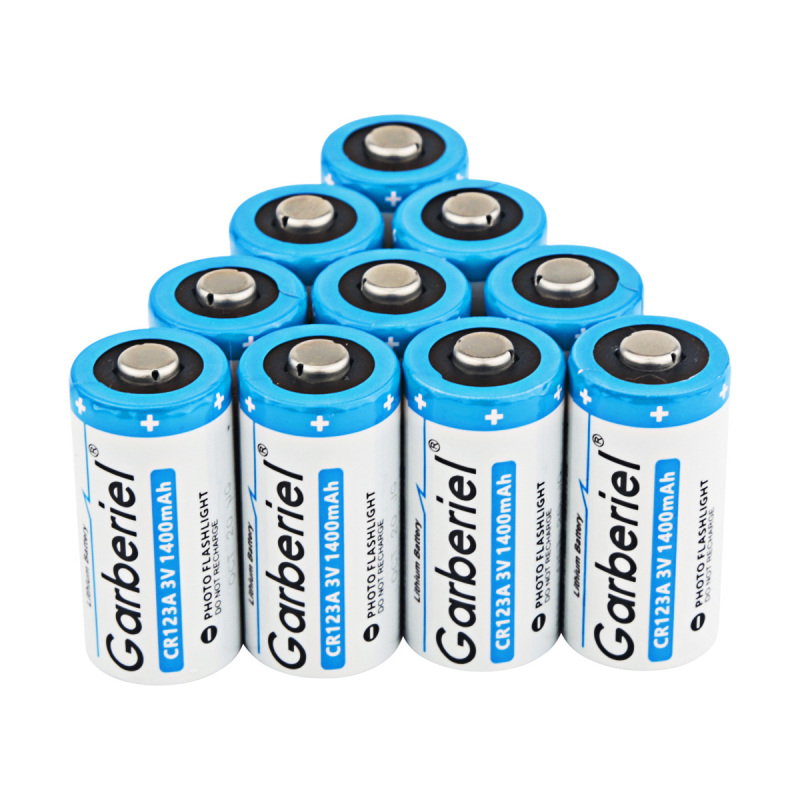 Garberiel 3V CR123A Lithium Battery 1400mAh High Drain