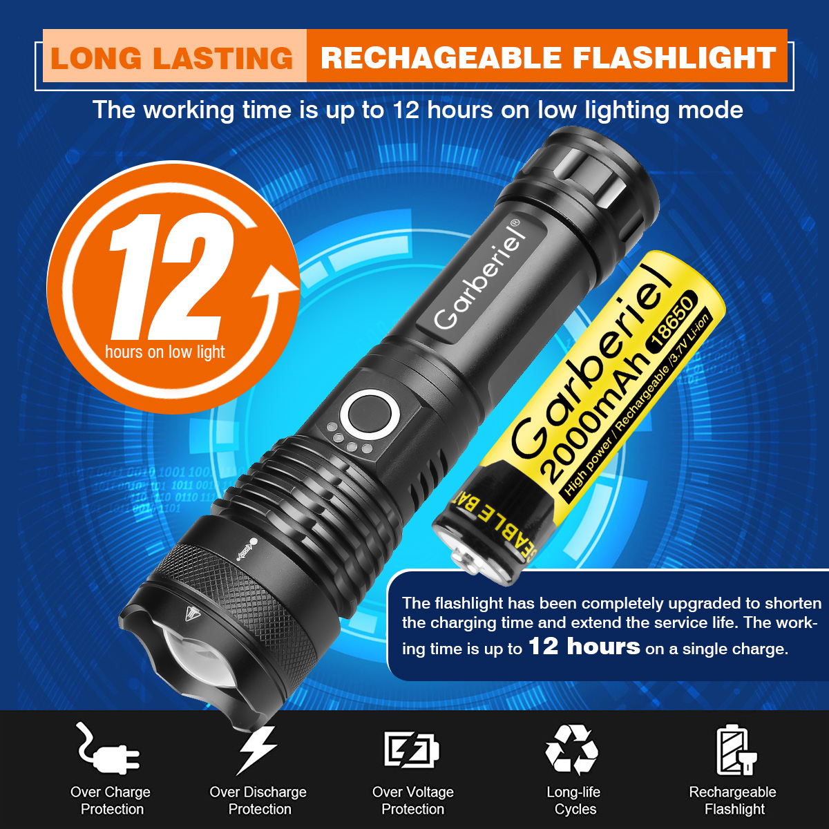 garberiel flashlight xhp50