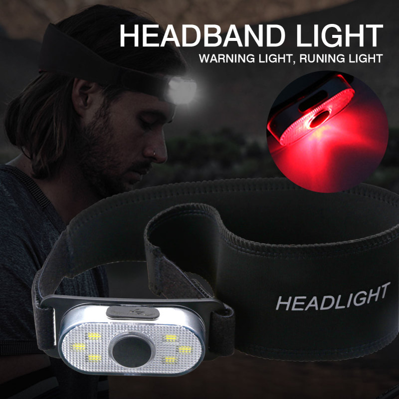 Garberiel Best Trail Running Headlamp Rechargeable 4 Modes Waterproof Headlmap