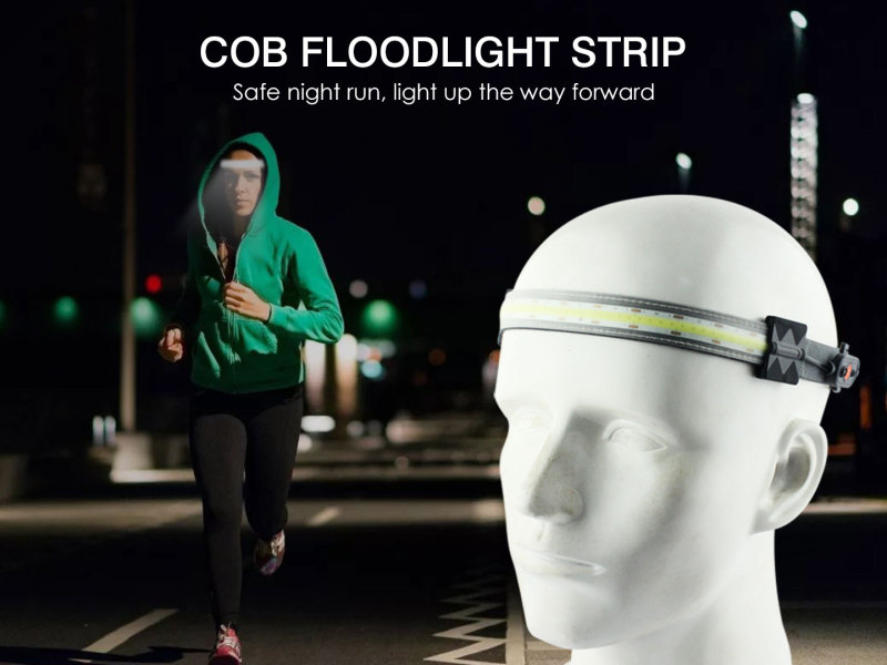 Garberiel Headlamp COB LED 500 Lumens Intelligent Induction USB Rechargeable Lamp