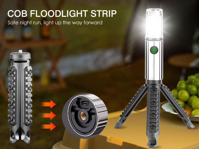 Garberiel Multifunctional 800LM IPX4 Camping Light Rechargeable Flashlight with Tripod