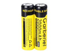 Garberiel High Power 2000mAh 100% Effective Power 3.7V Rechargeable 18650 Battery (Yellow) 1 Piece
