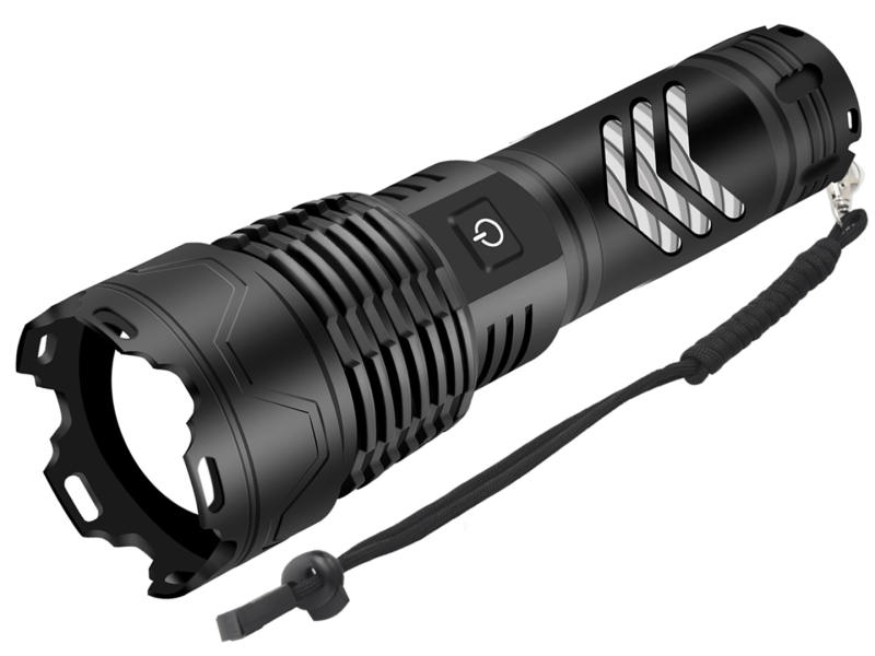 Garberiel XHP160 Flashlight Zoomable Waterproof with Battery Rechargeable