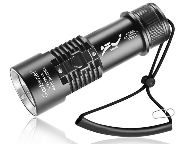 XHP70 IPX8 Flashlight with  Battery Rechargeable Waterproof 30M Underwater
