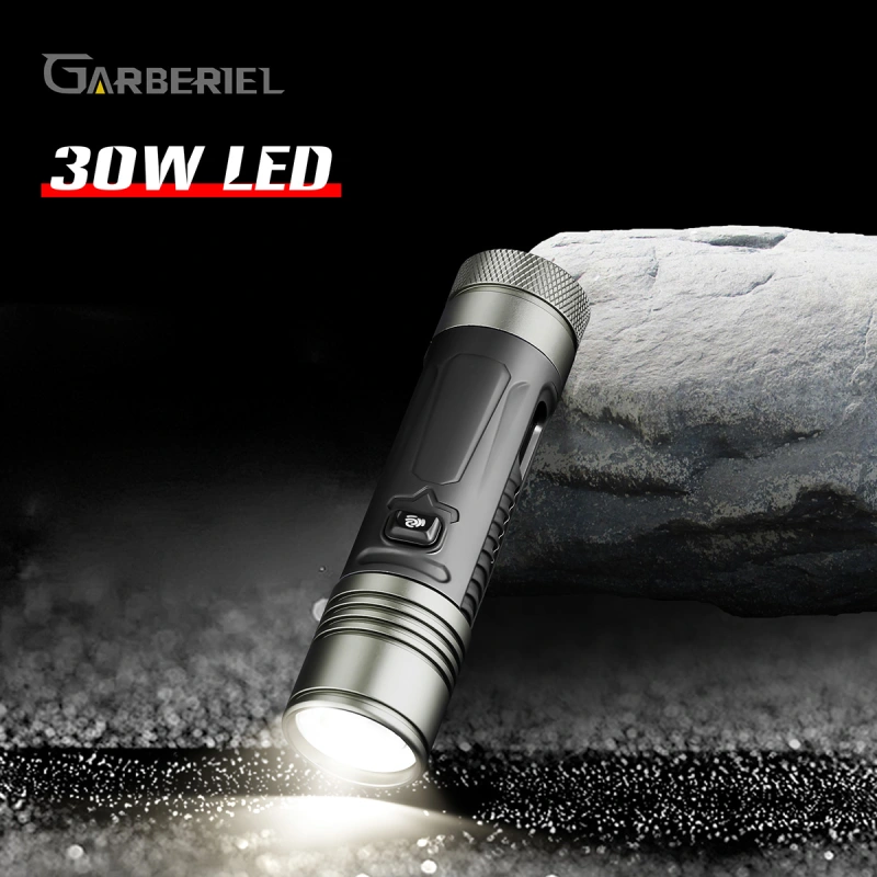 Garberiel 30Watt LED Strong Flashlight with 6561 Feet Long Range