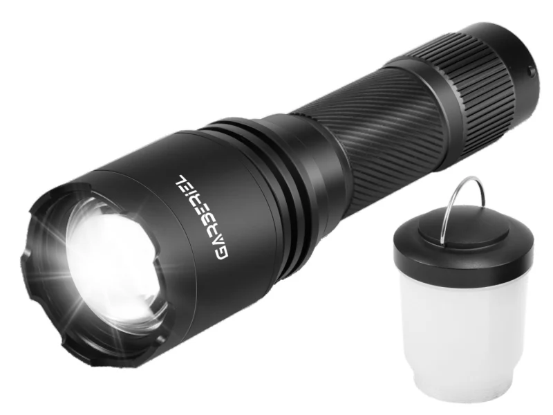 Garberiel XHP70 LED 6000 Lumens 2 in 1 Flashlight & Camping Rechargeable Lantern