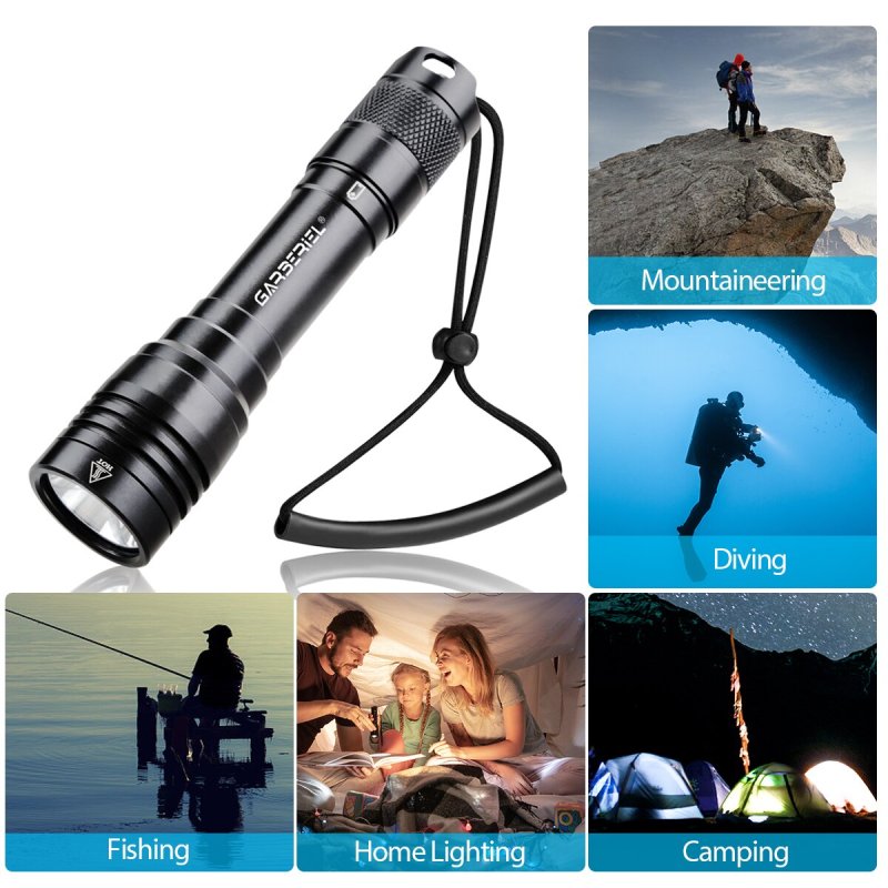 Garberiel Scuba Diving Flashlight Dive Torch 1000 Lumens Underwater 328ft