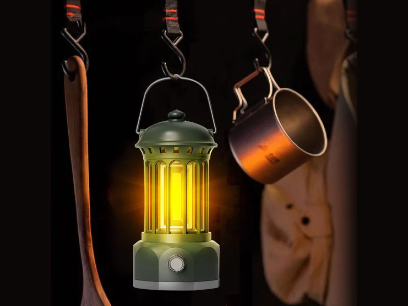 Garberiel COB Retro Camping Lantern IPX4 Stepless Adjustment LED Light