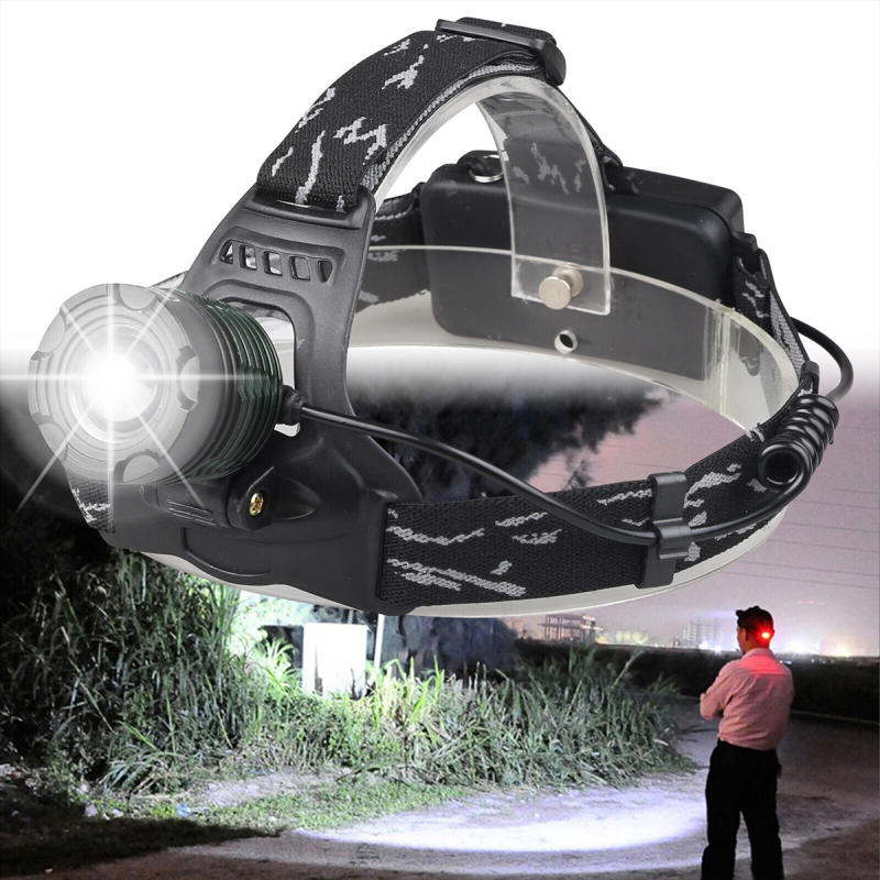Garberiel Super Bright 90º Adjustable LED Headlamp with Hooks For Helmets