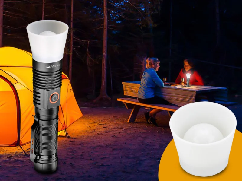 Garberiel 20W Long Range LED Rechargeable Flashlight with Magnet Base