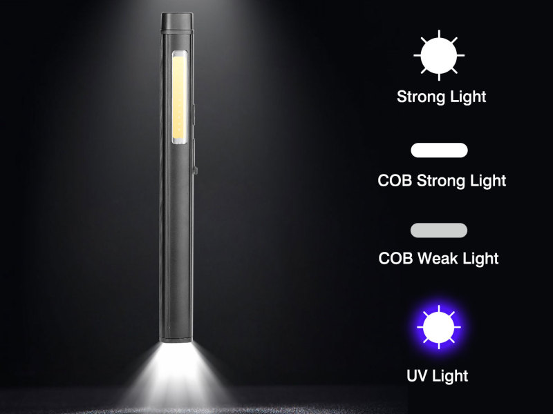 Garberiel LED COB Pen Light USB Rechargeable Work Floodlight with Magnetic Clip