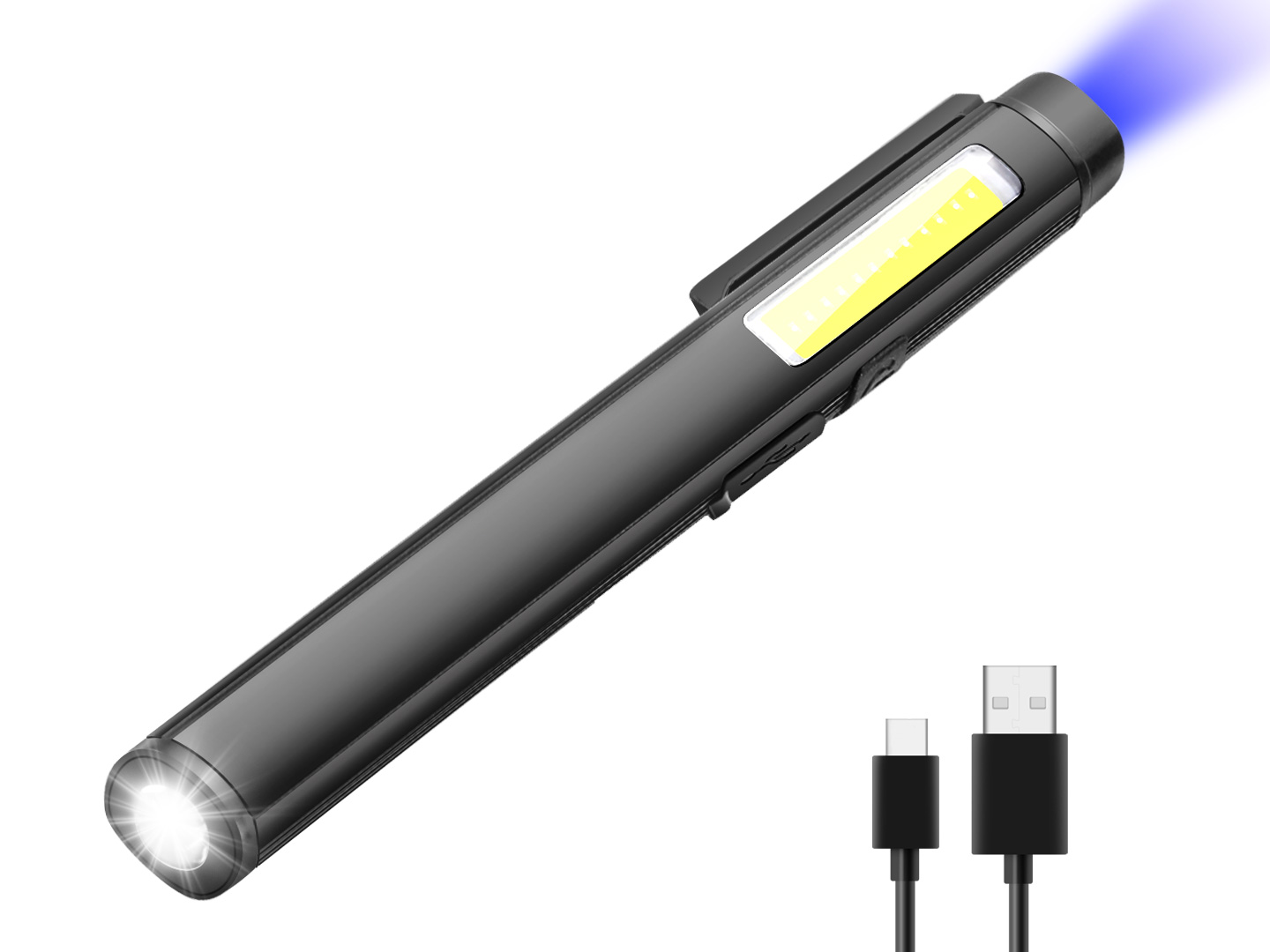 Garberiel Rechargeable Penlight with 365nm UV Flashlight Pocket Light