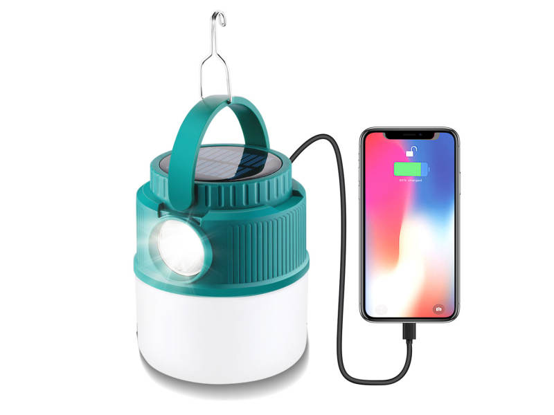 Garberiel LED Solar & USB Rechargeable Camping Lantern IPX4 Waterproof Tent Light