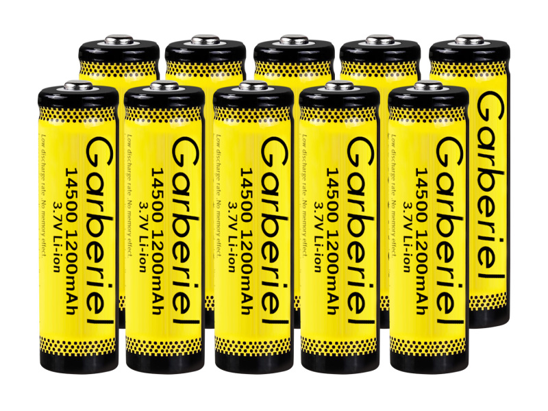 10pcs Garberiel Rechargeable 14500 AA Battery 3.7V Lithium Battery