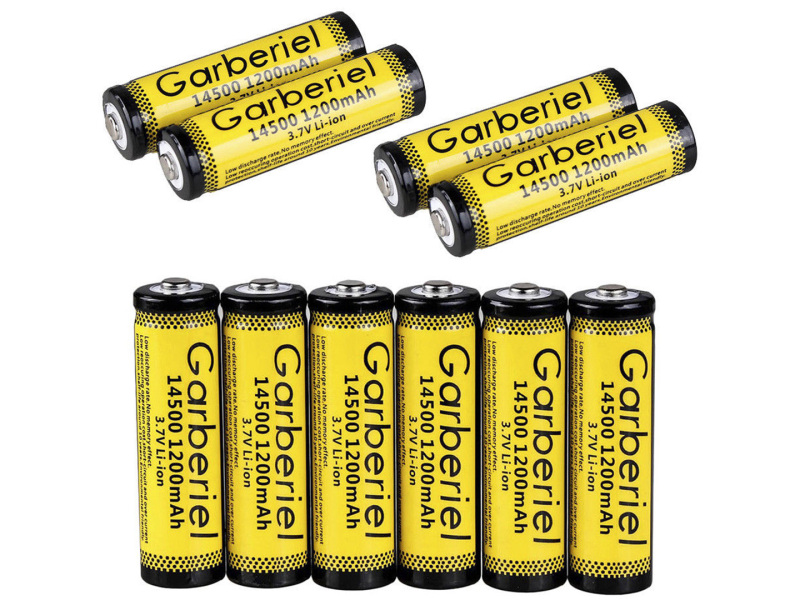 10pcs Garberiel Rechargeable 14500 AA Battery 3.7V Lithium Battery