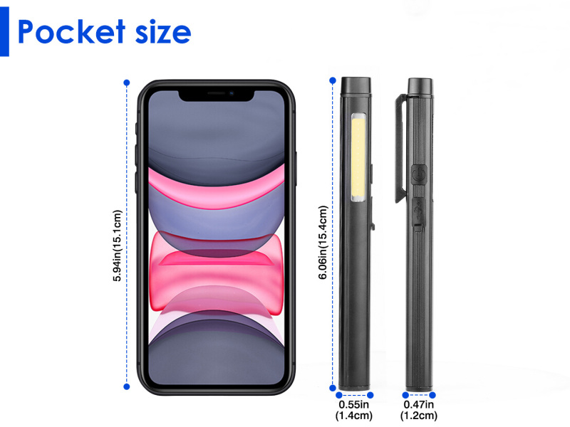 Garberiel  Rechargeable Penlight with 365nm UV Black Light Pocket Light