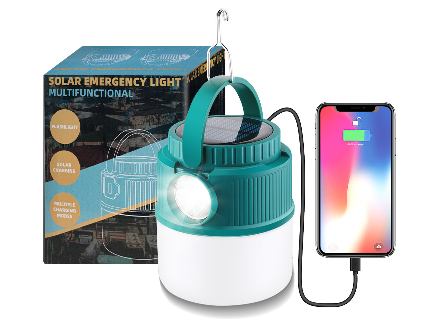 thumbnail image 2 of Camping Lantern LED Rechargeable - Up To 120 Hours, 10000mAh Portable Camping Lights With Redlight &12 Light Modes, LCD Display, Dimmable, Waterproof, Camping Lanterns For Power Outages, Hurricane 2 of 13