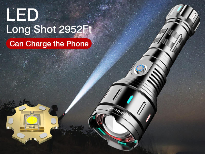 Garberiel 30W LED Super Bright 5000 Lumens Fluorescent Rechargeable Flashlight