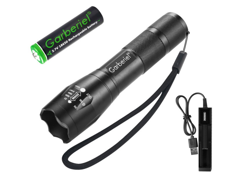 Garberiel High Lumen LED Flashlight Mini T6 Pocket Flashlight with 5 Modes