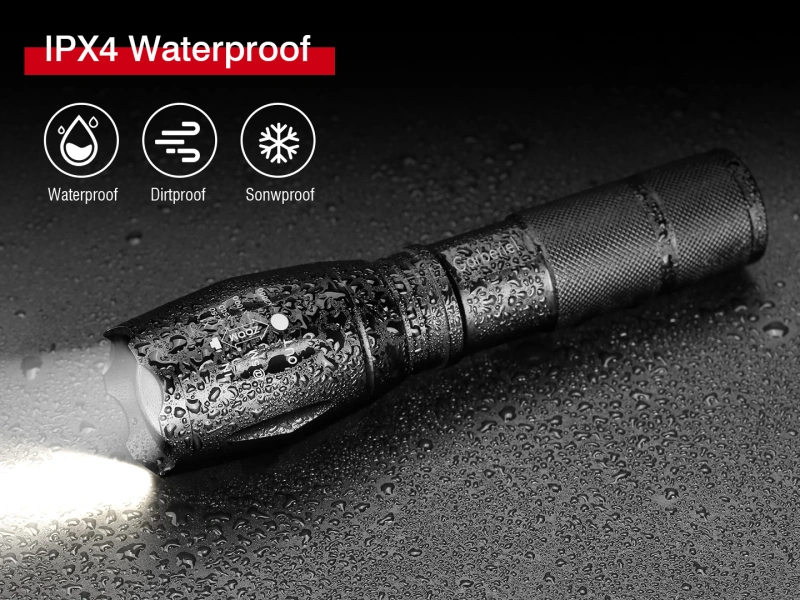 Garberiel High Lumen LED Flashlight Mini T6 Pocket Flashlight with 5 Modes