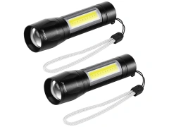 Mini USB Rechargeable Flashlight High Power Flashlight with COB Sidelight