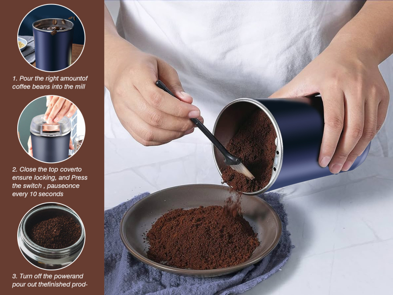 Electric Coffee Bean Blade Grinders for Coffee Bean, Spices, Herbs, Nuts, Grains