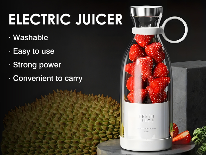 Electric Juicer Wireless Charging Mini Portable Blender Fruit Mixer Multifunction Smoothie Mixer