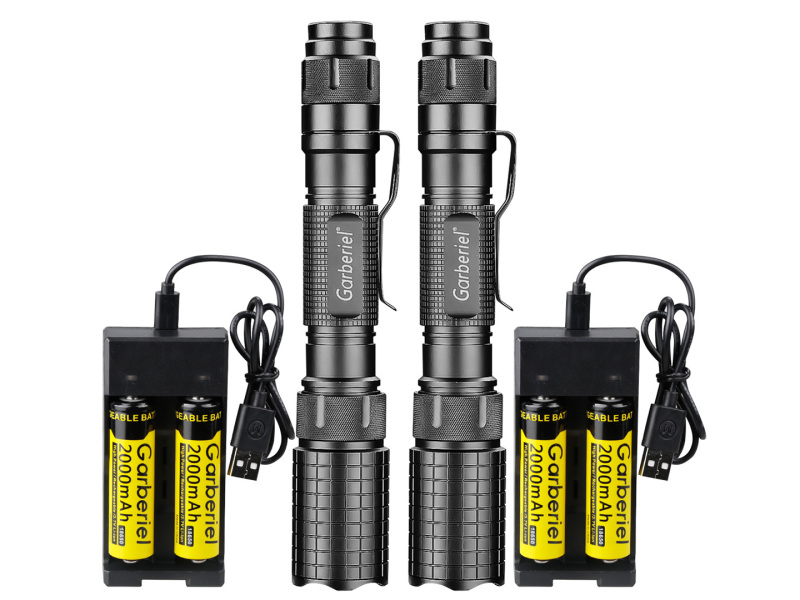Garberiel Powerful Led Flashlight 30000 High Lumens Zoom Super Bright Torch  with Glass Breaker for Emergency Hiking Hunting Camping (Included 26650