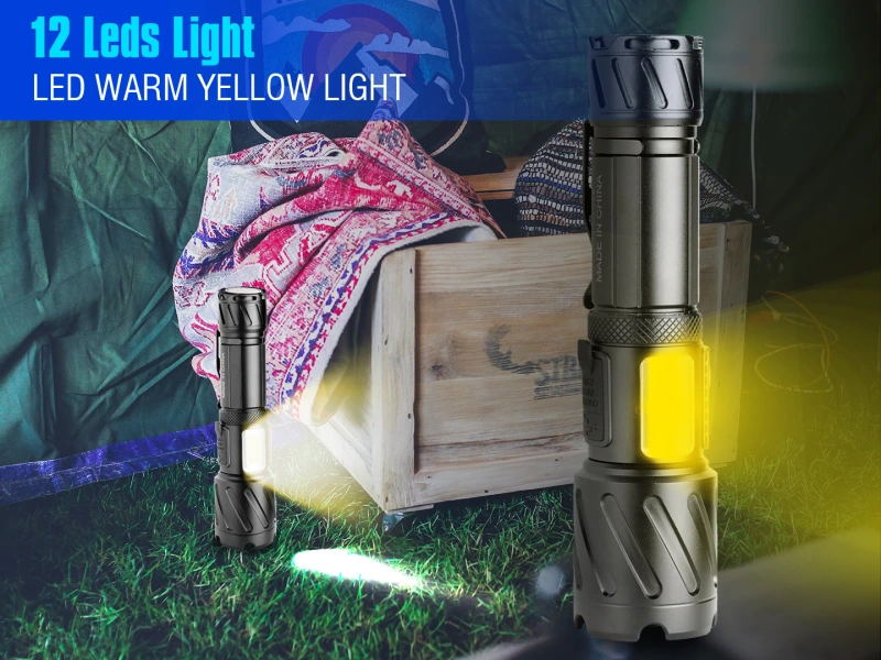 Garberiel XHP99 Magnetic Flashlight Rechargeable with COB Side Light