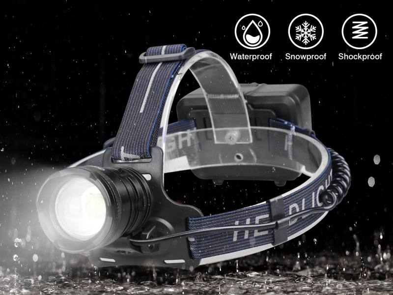 Garberiel XHP70 LED Headlamp 3 Modes Rechargeable