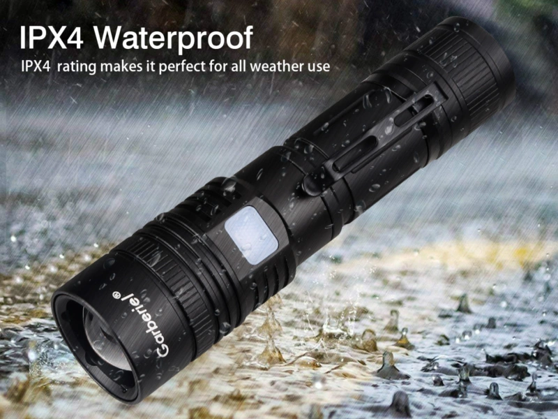 XHP50 LED 5000 Lumens Flashlight with 5 Modes and Battery Rechargeable