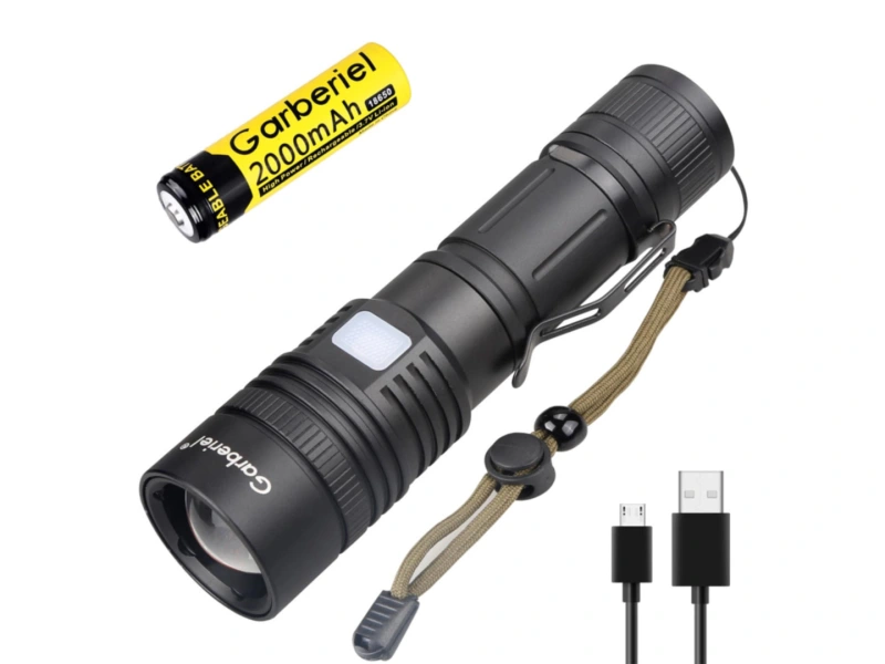 XHP50 LED 5000 Lumens Flashlight with 5 Modes and Battery Rechargeable