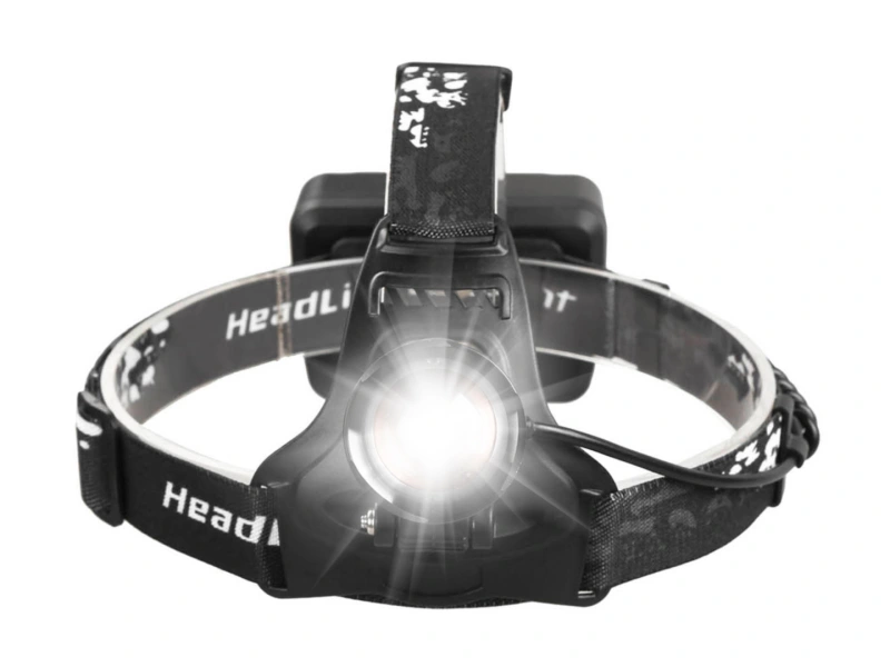 Garberiel XHP50 LED Rechargeable Headlamp 3 Modes with Adjustable Headband